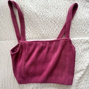 Zara Pink Crop Tank Top